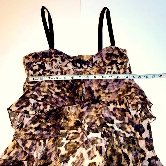 H&M  High low Animal Print Ruffle Midi Dress Size 6 - Picture 15 of 15